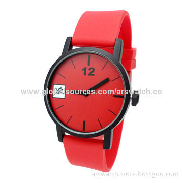 2014 New Promotional Cheap Plastic/Sports Watch, Japan Movement